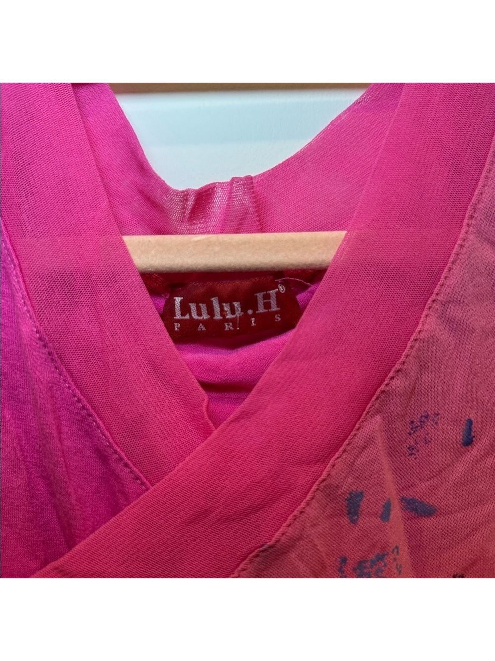 *Lulu H Pink & Purple Abstract Long Sleeve Top – Size XS - Picture 3 of 4